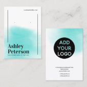 Modernes, weißes Ohrbild des weißen Schriftartes Visitenkarte (Vorne/Hinten)