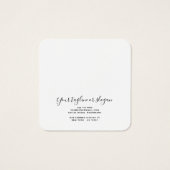 Modernes, weißes Ohrring-Quadrat (Rückseite)