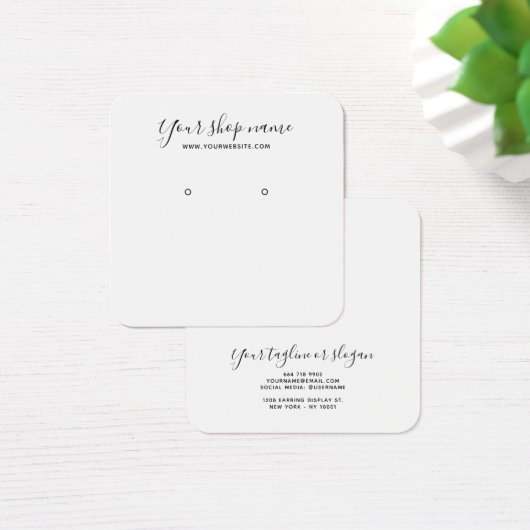 Modernes, weißes Ohrring-Quadrat (Schreibtisch)