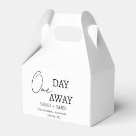 Modernes Weißes One Day Away Probe Dinner Party Geschenkschachtel