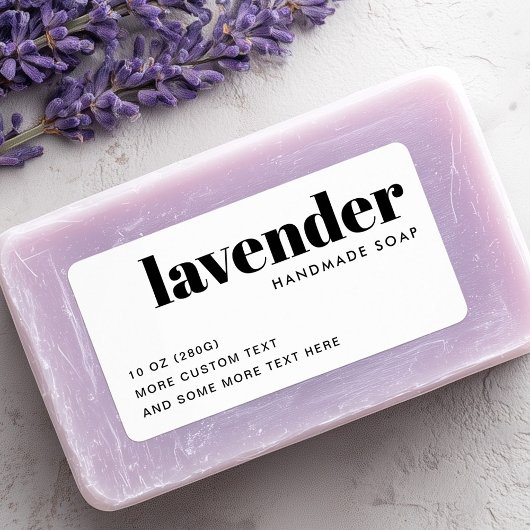 Modernes weißes Produkt Adressaufkleber