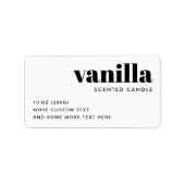 Modernes weißes Produkt Adressaufkleber (Vorne)