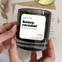 Modernes weißes Rustikales Textil-Label