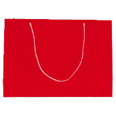 Modernes, weißes Schneeflocken rot Große Geschenktüte (Rückseite)
