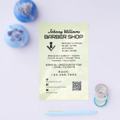 Modernes, weißes, schwarzes Barbier Flyer (Einzeln)