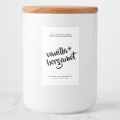 Modernes, weißes Sojawachs schmilzt Label Lebensmitteletikett (Vorderseite)