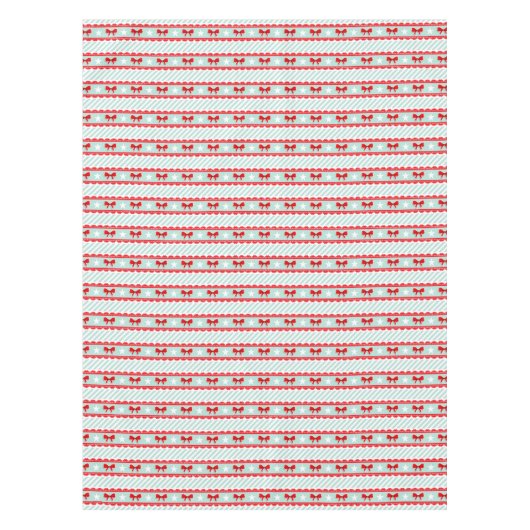 Modernes weißes tadelloses grünes rotes tischdecke (Vorderseite)