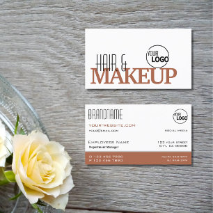 Modernes, weißes und rotbraunes, einfaches, stylis visitenkarte