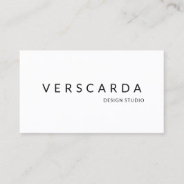Modernes, weißes und schwarzes, feines Designstudi Visitenkarte