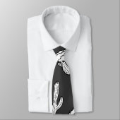 Modernes weißes und schwarzes saftiges krawatte (Gebunden)