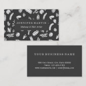 Modernes weißes und schwarzes saftiges visitenkarte (Vorne/Hinten)