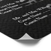 Modernes, weißes und schwarzes Tischchen Poster (Ecke)