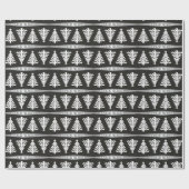 Modernes weißes Weihnachtsbaum-Muster auf Geschenkpapier (Flach)