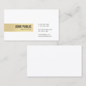 Modernes, weißes, weißes Template Beruflich Visitenkarte (Vorne/Hinten)