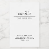 Modernes Weißwachs schmilzt Verpackungsetikett Lebensmitteletikett (Einzelnes Label)