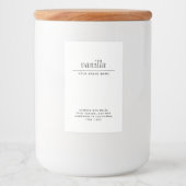 Modernes Weißwachs schmilzt Verpackungsetikett Lebensmitteletikett (Vorderseite)