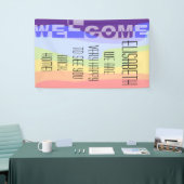 Modernes WELCOME Banner + Ihr Backgr. Ideen (Messeveranstaltung)