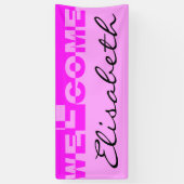 Modernes WELCOME Banner + Ihr Backgr. Ideen (Vertikal)
