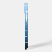 Modernes Wellenmuster beruhigende blaue Farbe Case-Mate iPhone Hülle (Rückseite / Links)