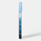 Modernes Wellenmuster, ruhiges blaues Muster Case-Mate iPhone Hülle (Rückseite / Rechts)