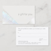 Modernes Wellness-Center Beauty Salon Geschenkguts Rabattkarte (Vorne/Hinten)