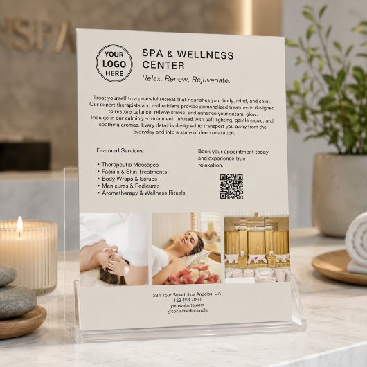 Modernes Wellness-Center Wellness Center Werbeunte Flyer