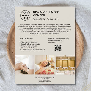 Modernes Wellness-Center Wellness Center Werbeunte Flyer