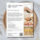 Modernes Wellness-Center Wellness Weißes Werbeunte Flyer