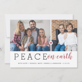 Modernes Weltfrieden 2 Foto Feiertagskarte