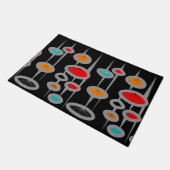 Modernes Weltraum Mitte des Jahrhunderts Fußmatte (Schrägansicht)