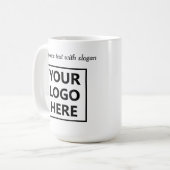 Modernes Werbe-Geschäftslogo-Slogan-Adresse  Kaffeetasse (Vorderseite Links)