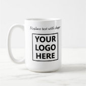 Modernes Werbe-Geschäftslogo-Slogan-Adresse  Kaffeetasse (Links)