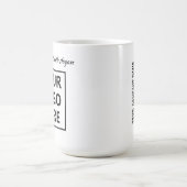 Modernes Werbe-Geschäftslogo-Slogan-Adresse  Kaffeetasse (Mittel)