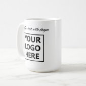 Modernes Werbe-Geschäftslogo-Slogan-Adresse  Kaffeetasse (Vorderseite Links)