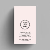 Modernes Werbe-Logo QR-Code Rosa Visitenkarte