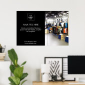 Modernes Werbedisplay für Schwarze Unternehmen Poster (Heimbüro)