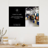Modernes Werbedisplay für Schwarze Unternehmen Poster (Küche)