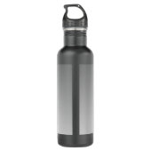 Modernes Werbelogo und Text | Editierbare Farbe Edelstahlflasche (Rückseite)