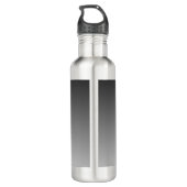 Modernes Werbelogo und Text | Editierbare Farbe Edelstahlflasche (Rückseite)