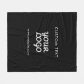 Modernes Werbelogo und Text | Editierbare Farbe Fleecedecke (Vorderseite (Horizontal))
