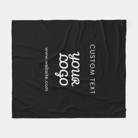 Modernes Werbelogo und Text | Editierbare Farbe Fleecedecke (Vorderseite (Horizontal))