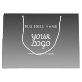 Modernes Werbelogo und Text | Editierbare Farbe Große Geschenktüte (Vorderseite)