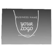 Modernes Werbelogo und Text | Editierbare Farbe Große Geschenktüte (Rückseite)