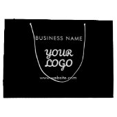 Modernes Werbelogo und Text | Editierbare Farbe Große Geschenktüte (Rückseite)