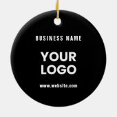 Modernes Werbelogo und Text | Editierbare Farbe Keramik Ornament (Hinten)