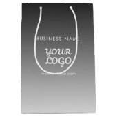 Modernes Werbelogo und Text | Editierbare Farbe Mittlere Geschenktüte (Vorderseite)