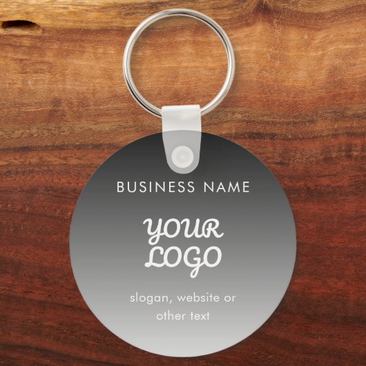 Modernes Werbelogo und Text | Editierbare Farbe Schlüsselanhänger (Vorderseite)