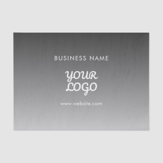 Modernes Werbelogo und Text | Editierbare Farbe Seidenpapier (Vorderseite)