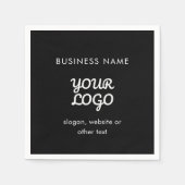 Modernes Werbelogo und Text | Editierbare Farbe Serviette (Vorderseite)