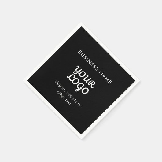 Modernes Werbelogo und Text | Editierbare Farbe Serviette (Ecke)